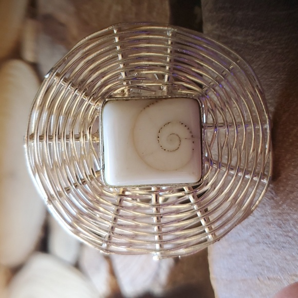 New Shiva Eye 925 Silver Wire Wrapped Spiderweb Ring. - Picture 3 of 9